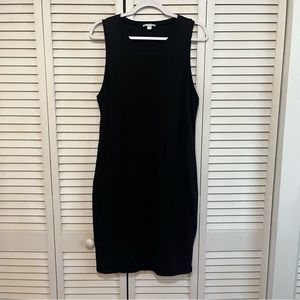Standard James Perse Tank Dress Black Size 3 Large Fitted Knee Length New